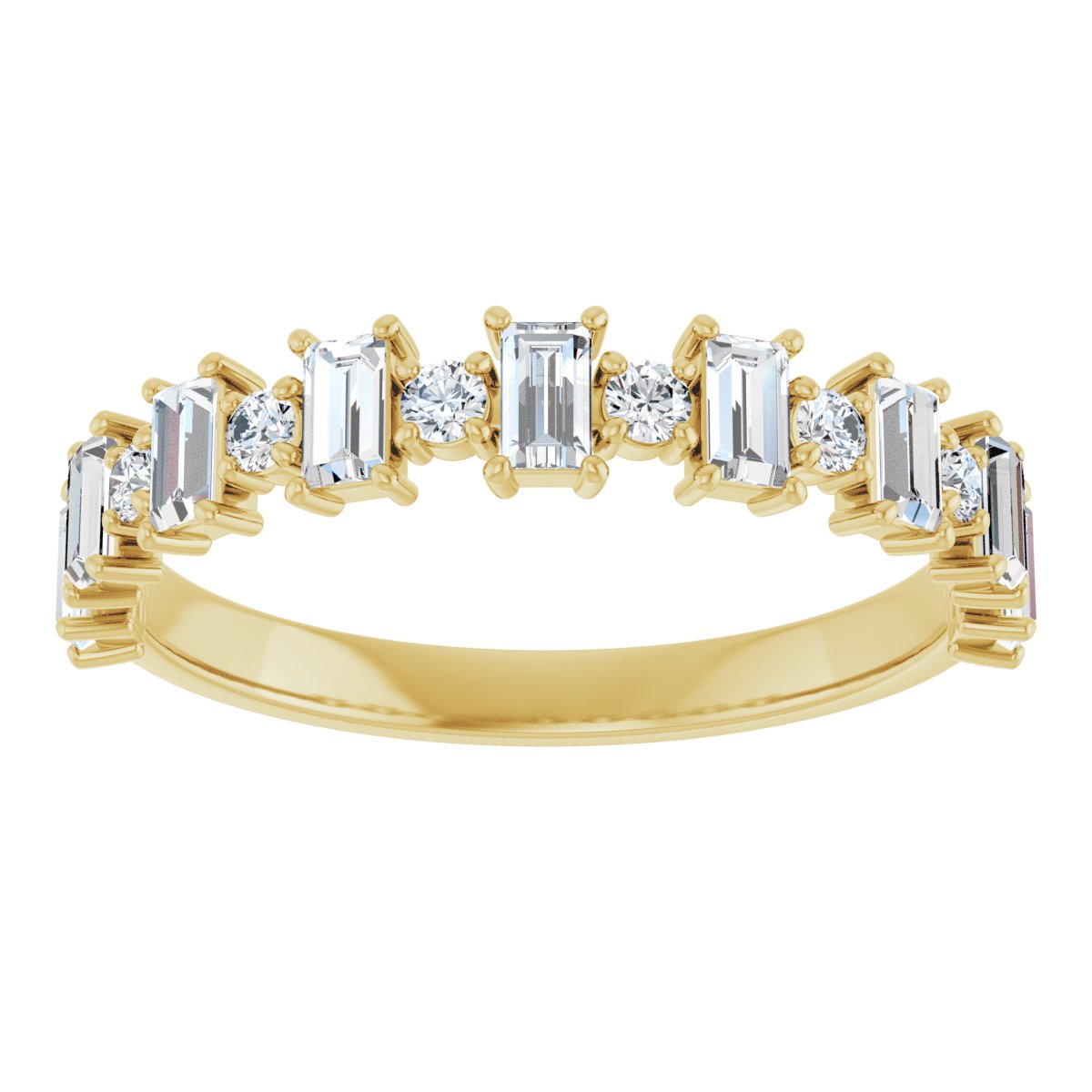 Anniversary Band  - Straight Baguette