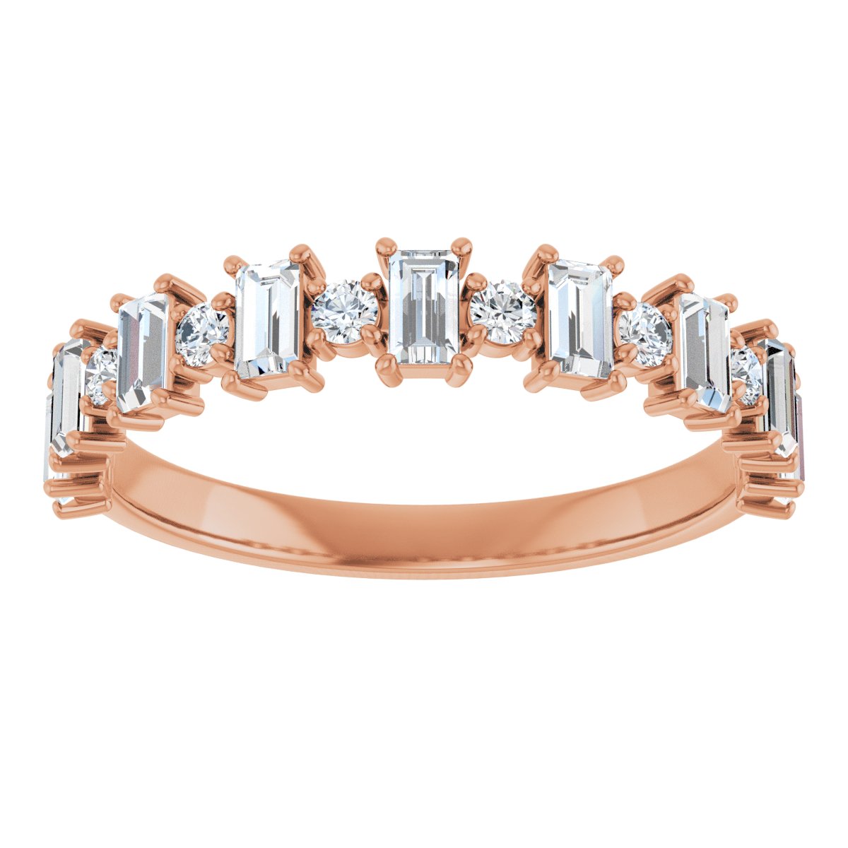 Anniversary Band  - Straight Baguette