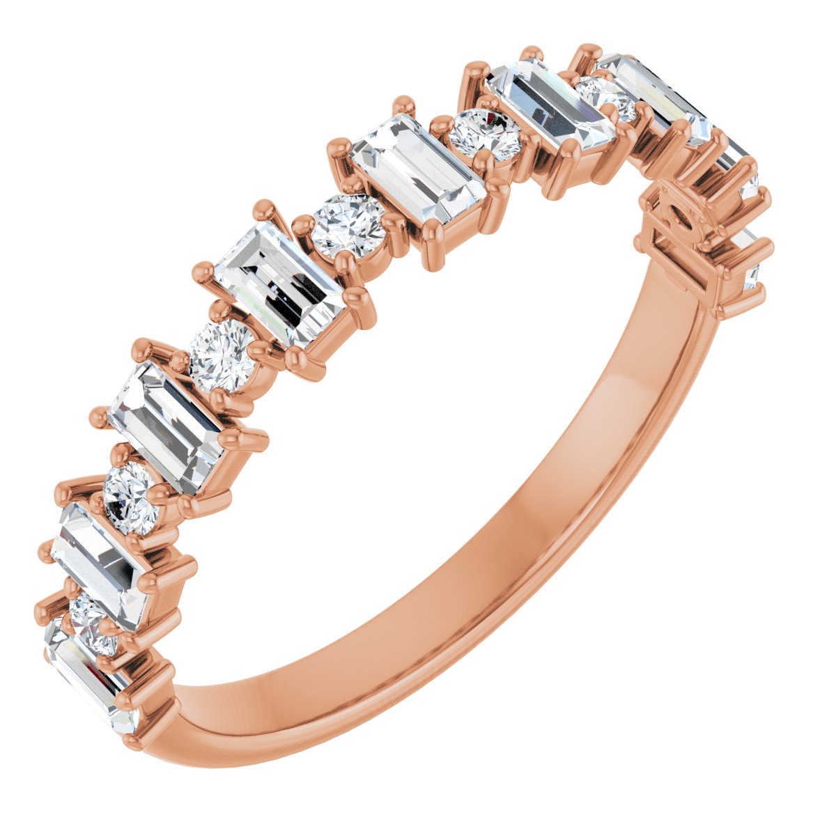 Anniversary Band  - Straight Baguette