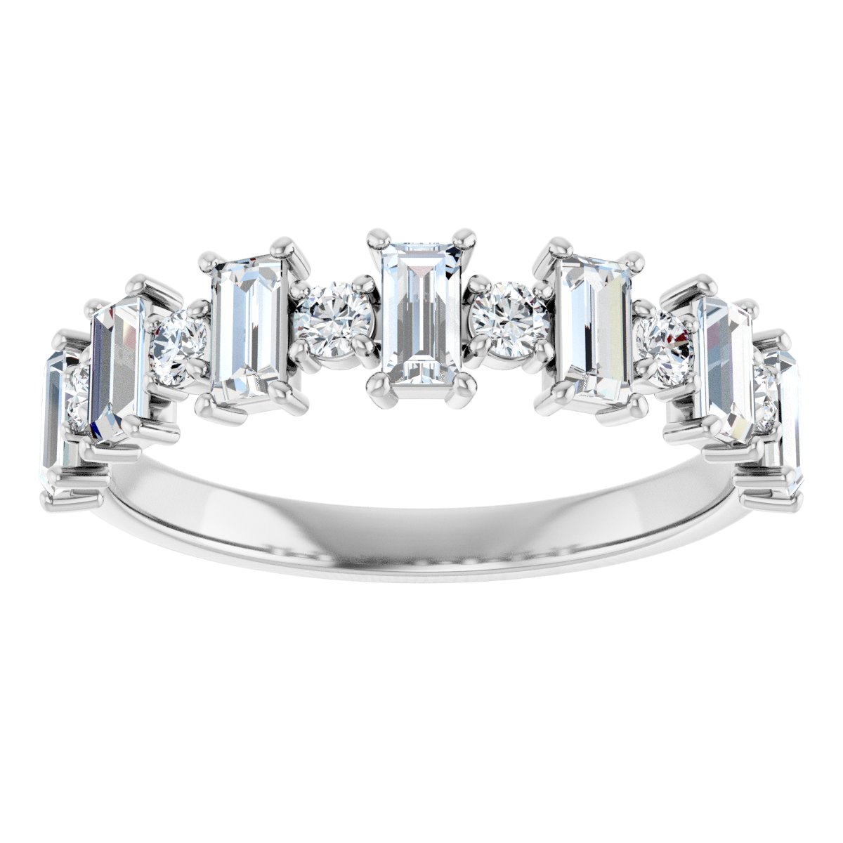 Anniversary Band  - Straight Baguette