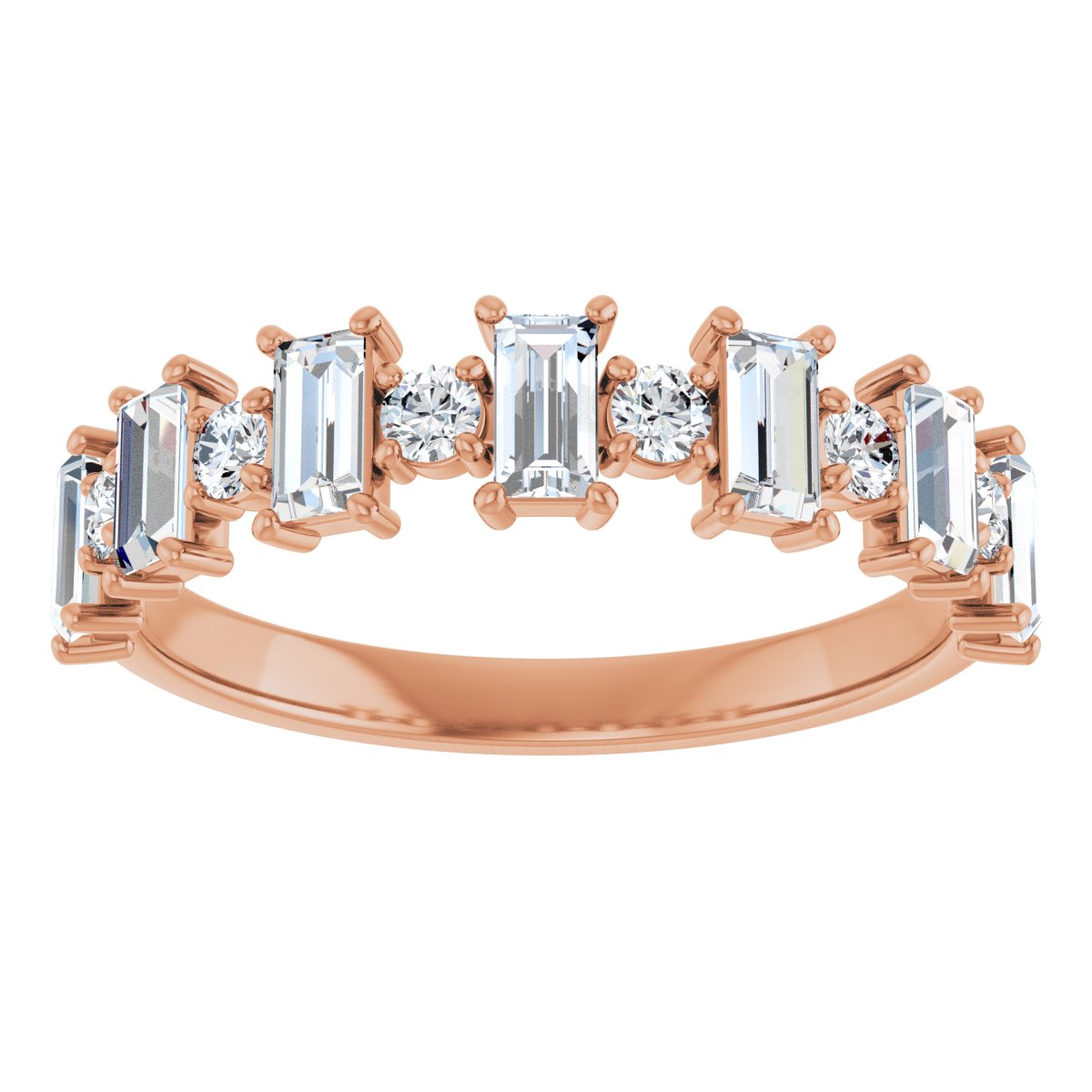 Anniversary Band  - Straight Baguette