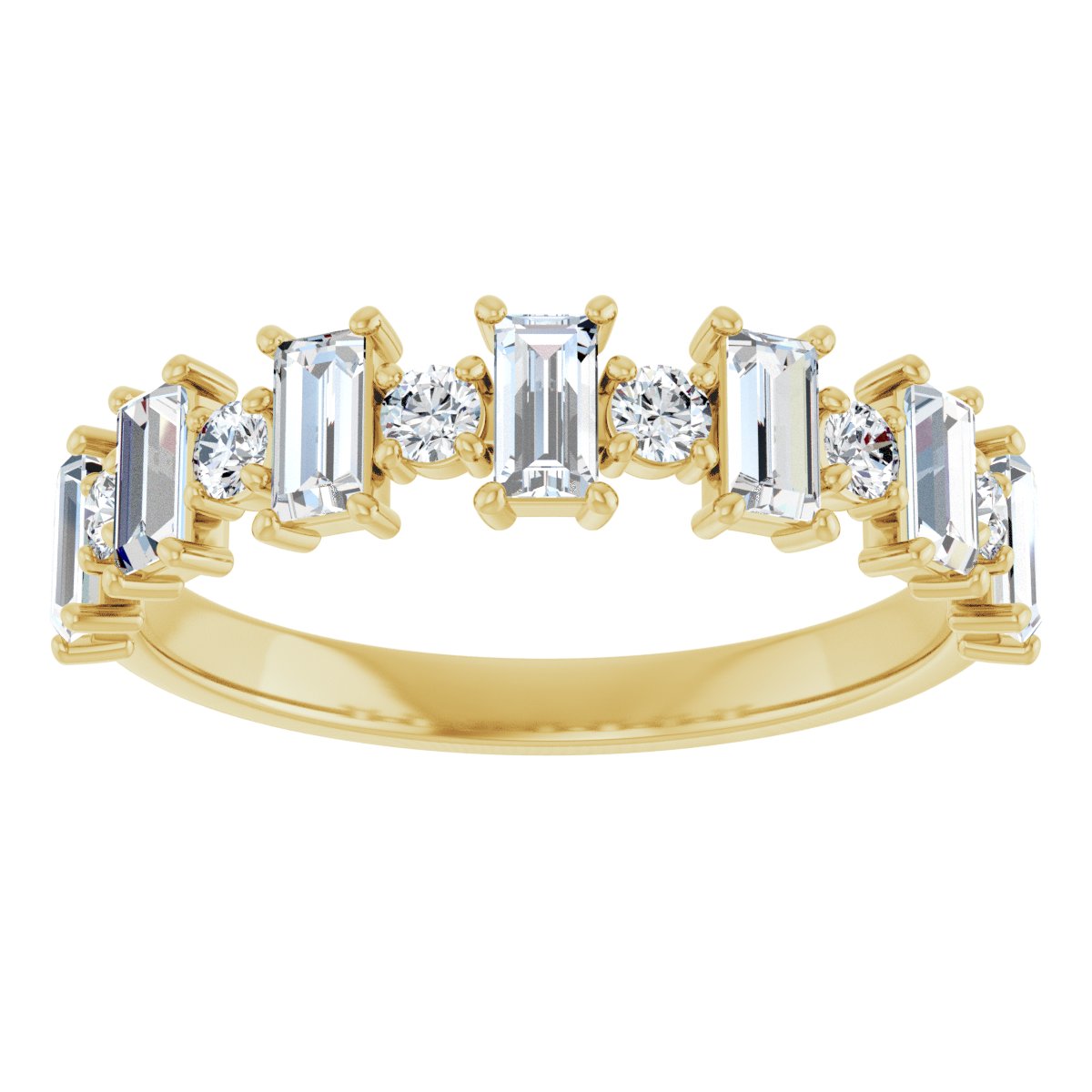 Anniversary Band  - Straight Baguette