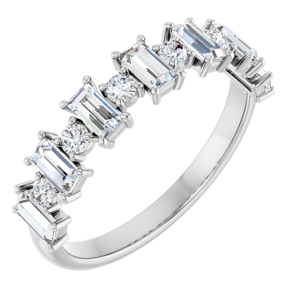 Anniversary Band  - Straight Baguette