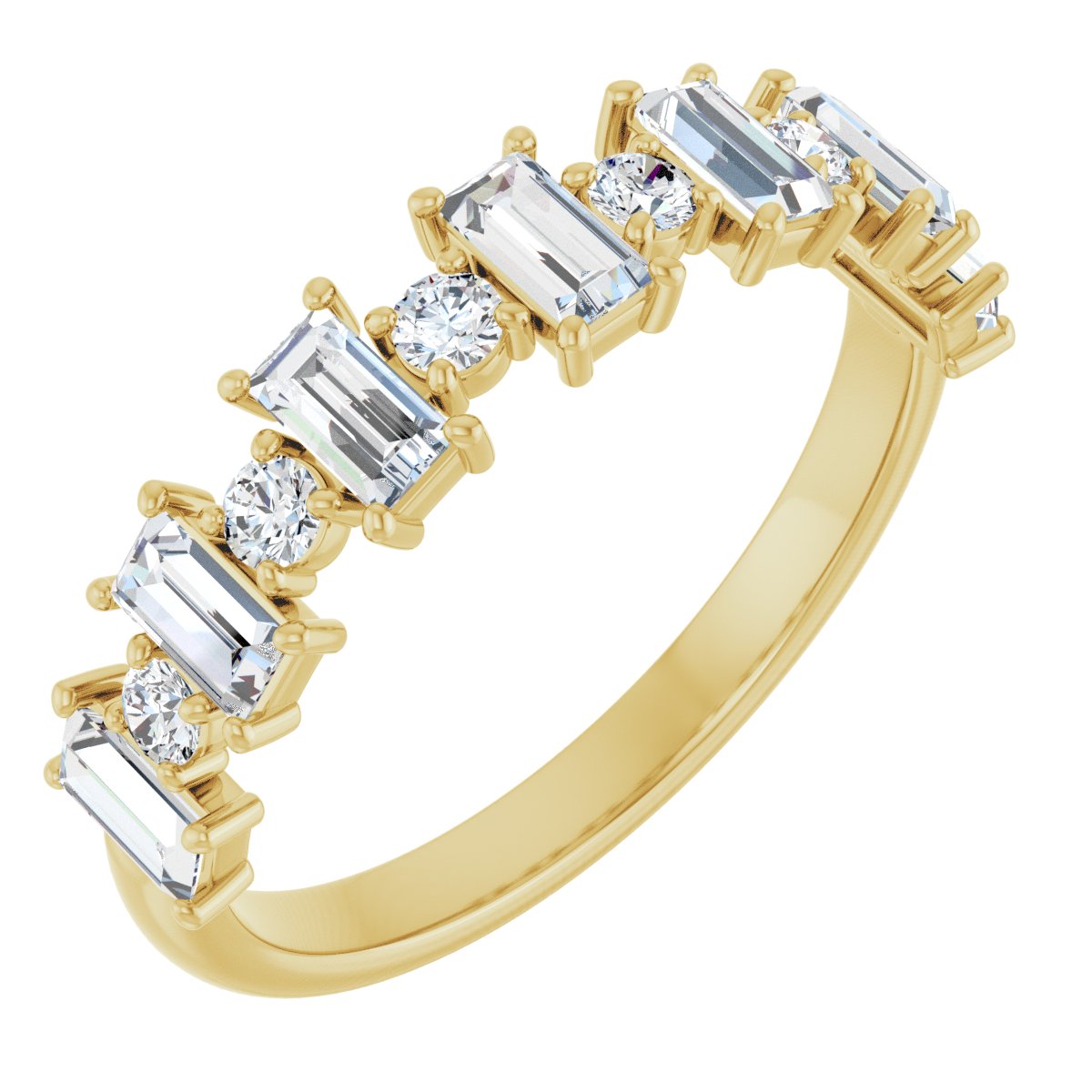 Anniversary Band  - Straight Baguette