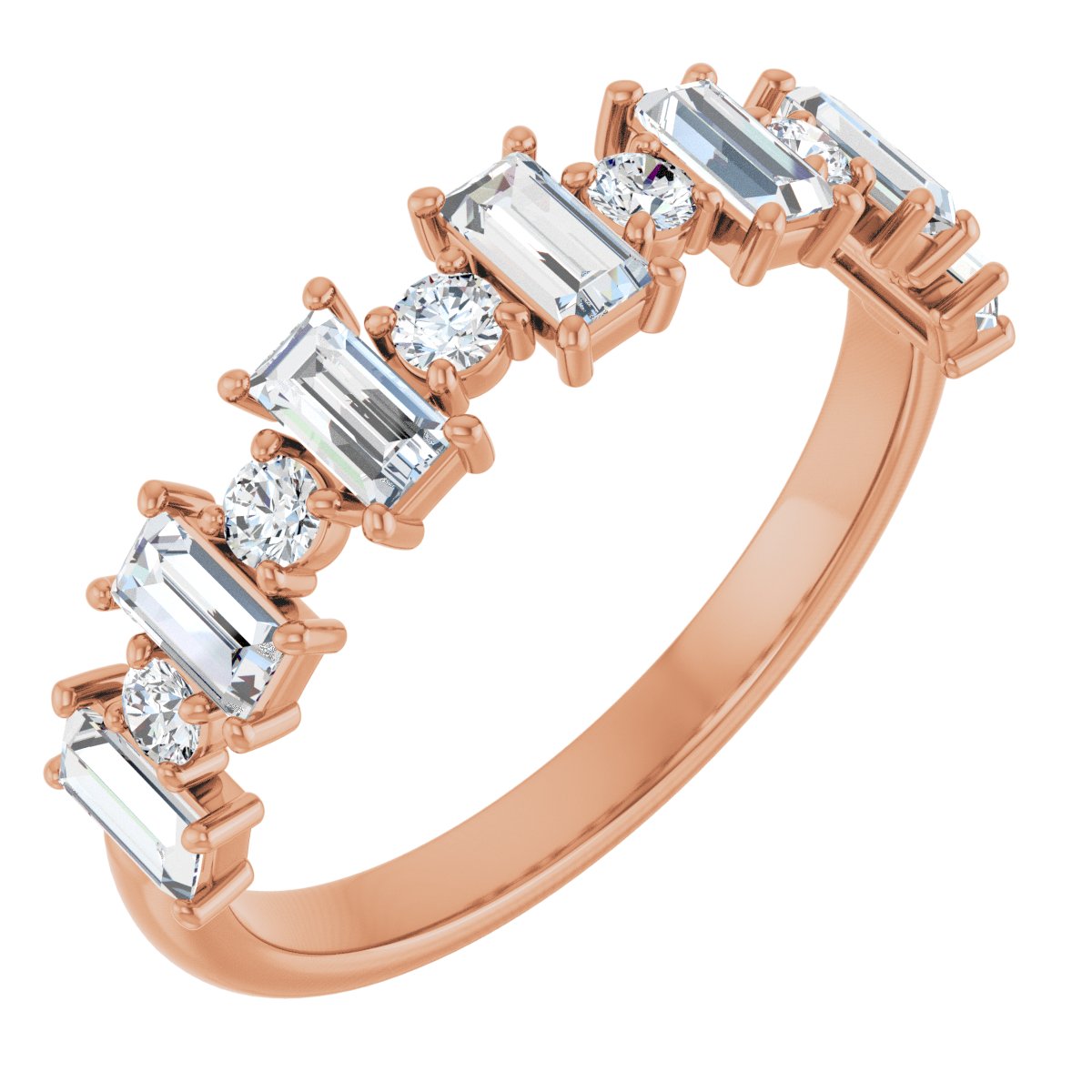 Anniversary Band  - Straight Baguette