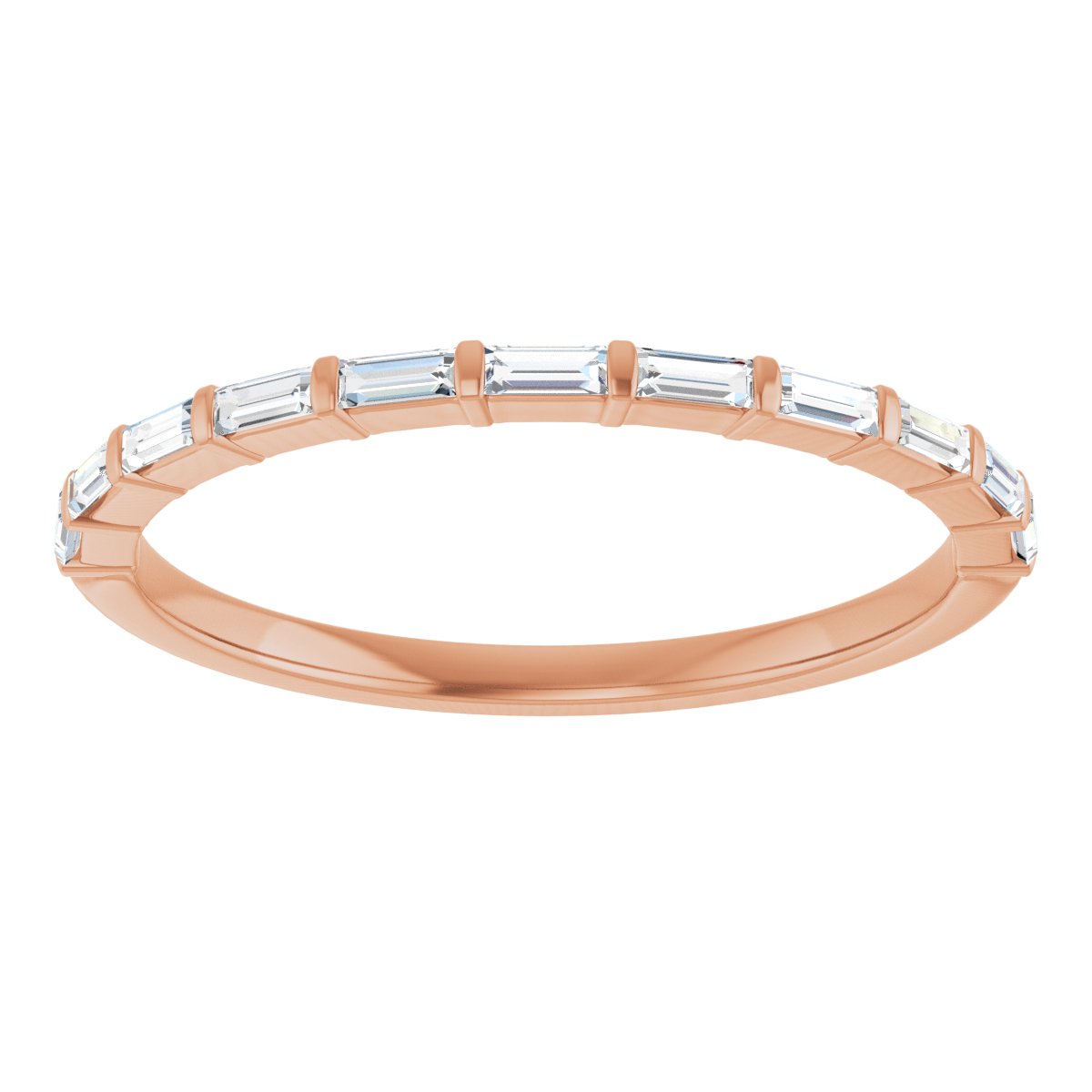 Anniversary Band  - Straight Baguette
