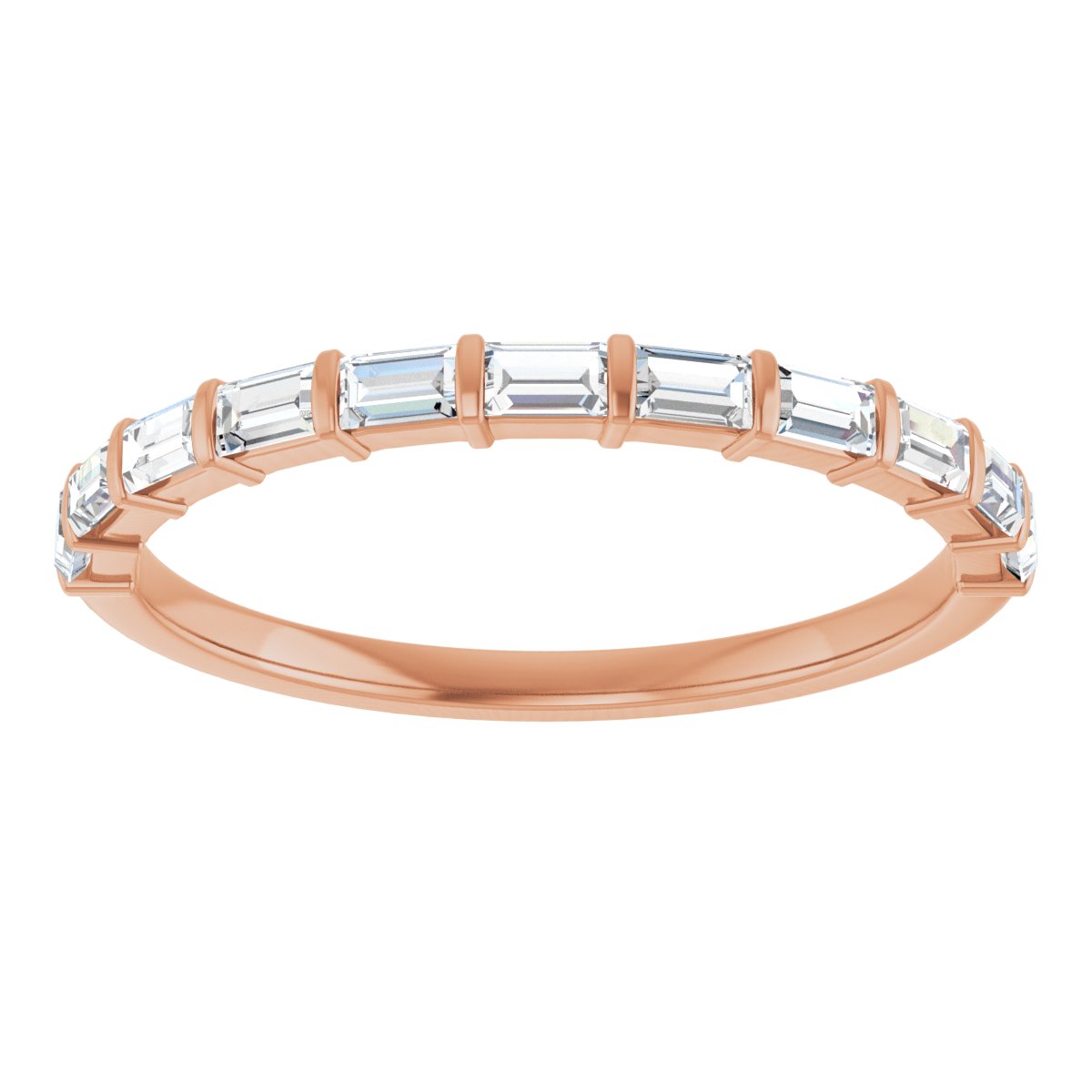 Anniversary Band  - Straight Baguette