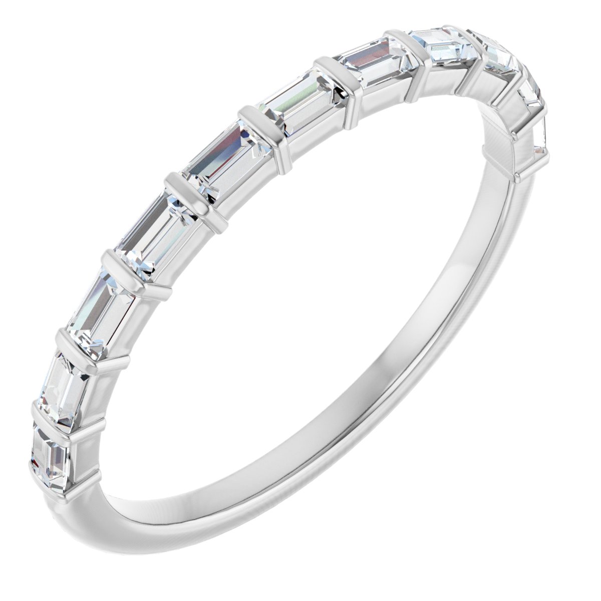 Anniversary Band  - Straight Baguette