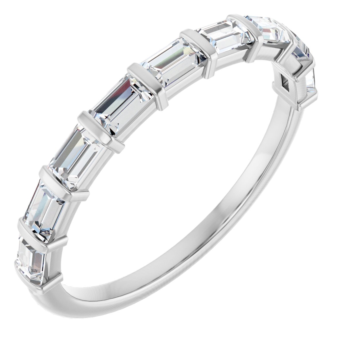 Anniversary Band  - Straight Baguette