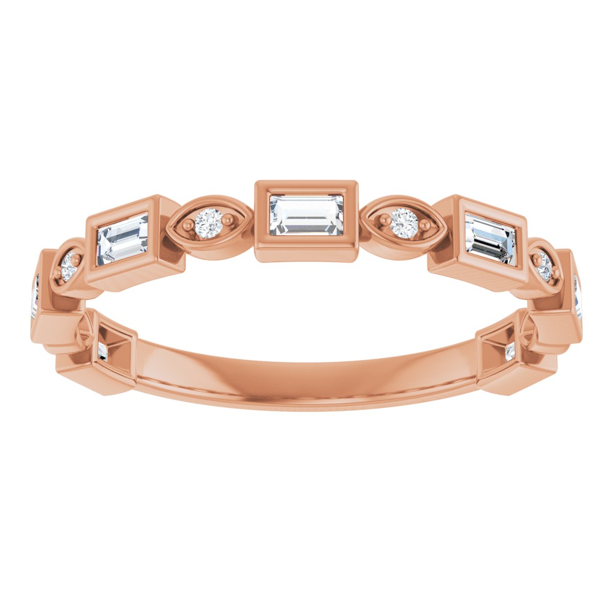 Anniversary Band  - Straight Baguette