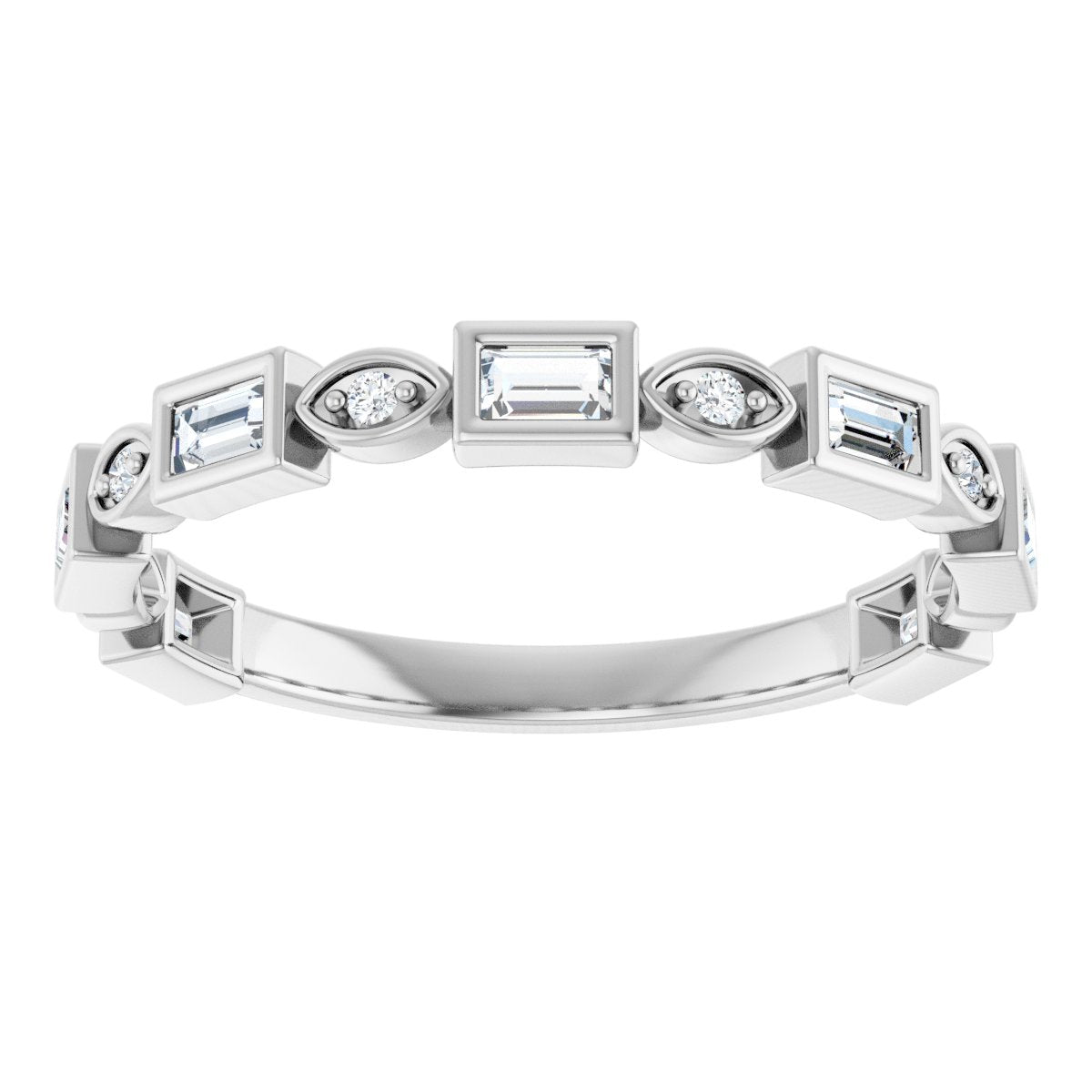 Anniversary Band  - Straight Baguette