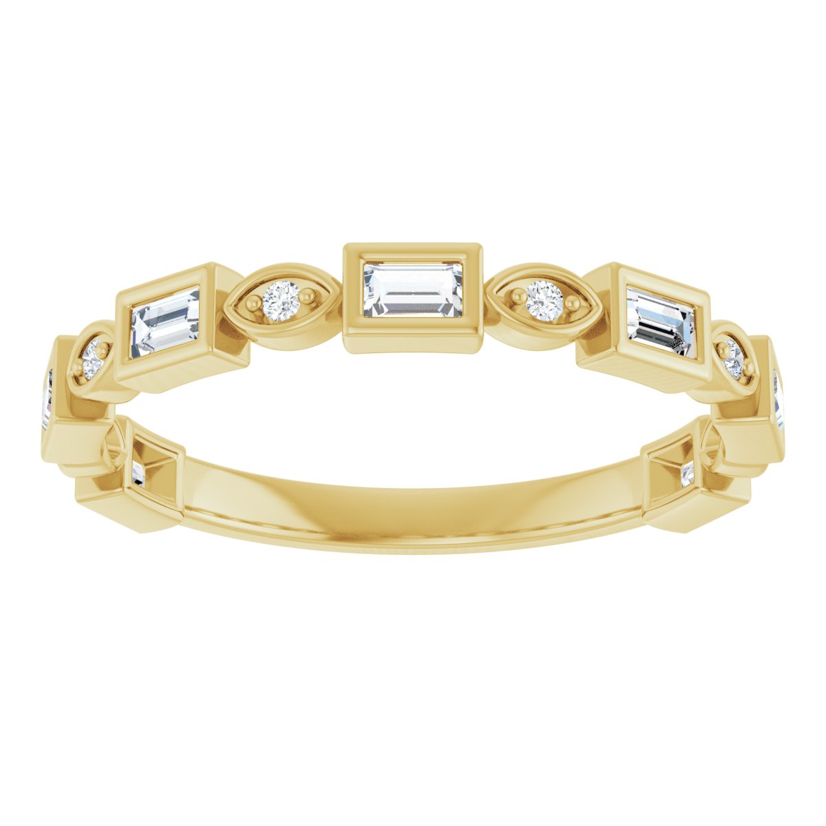 Anniversary Band  - Straight Baguette