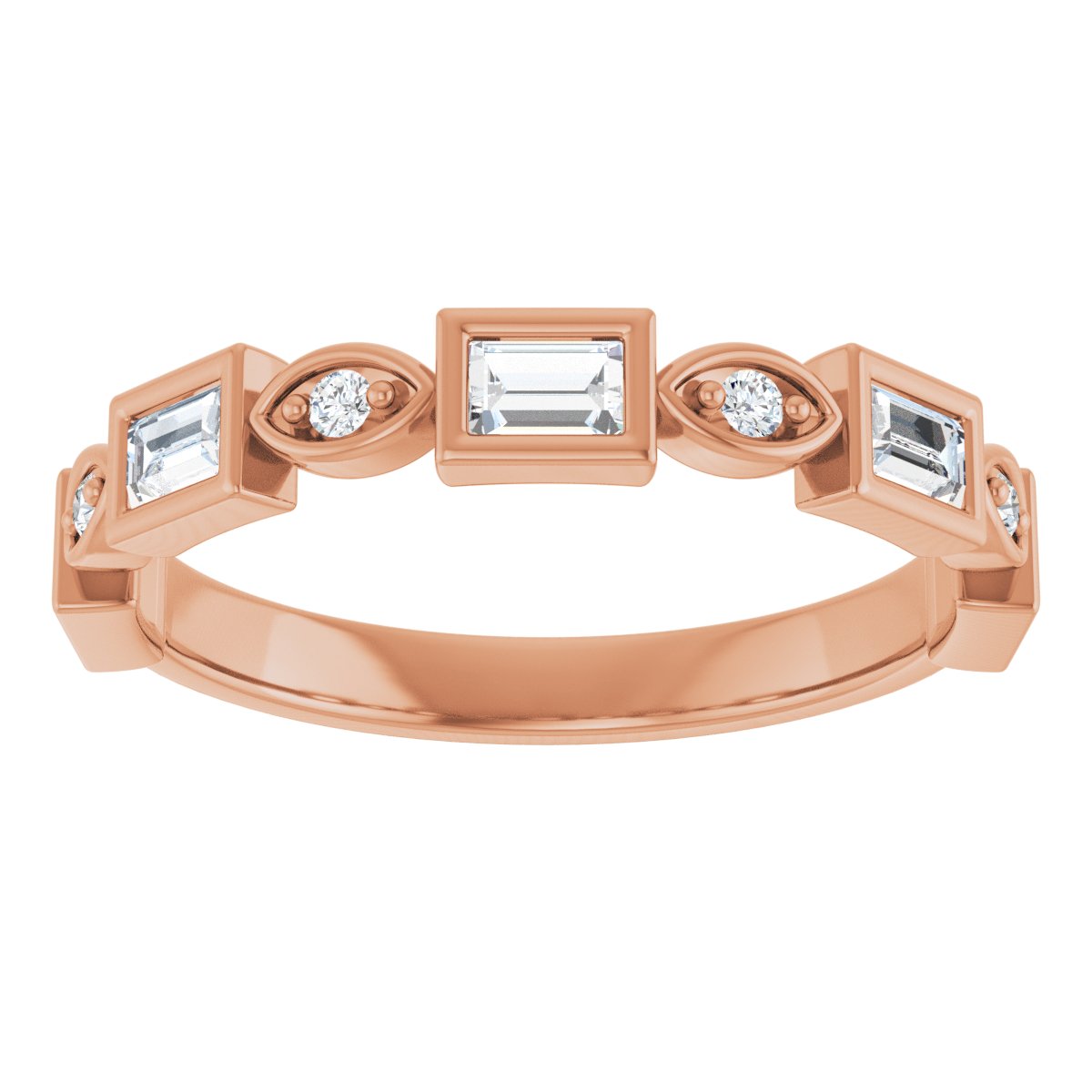 Anniversary Band  - Straight Baguette