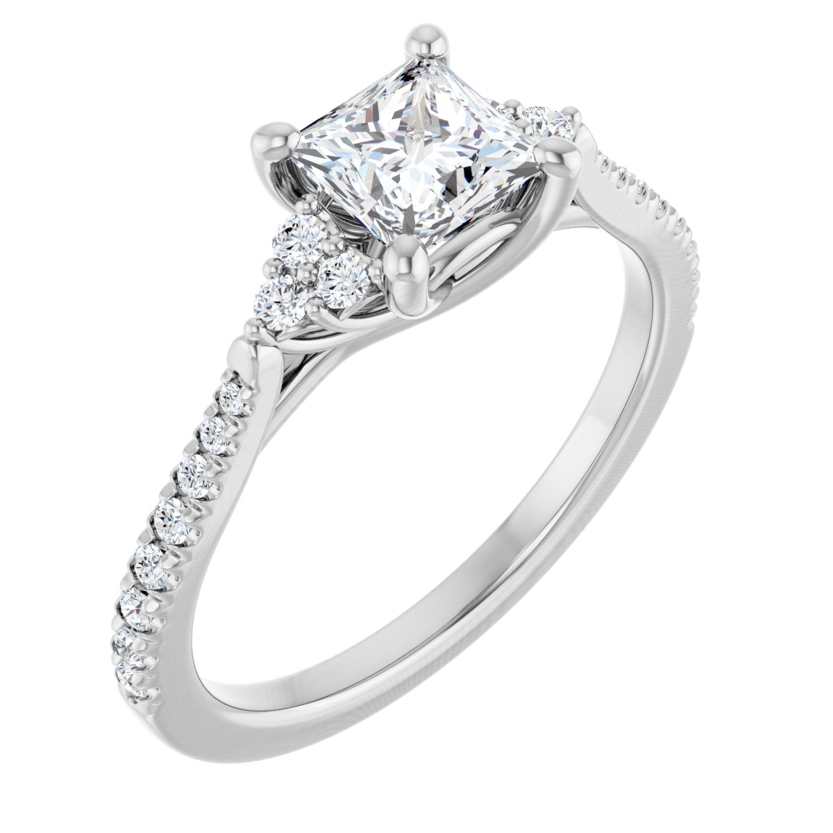 Accented Engagement Ring