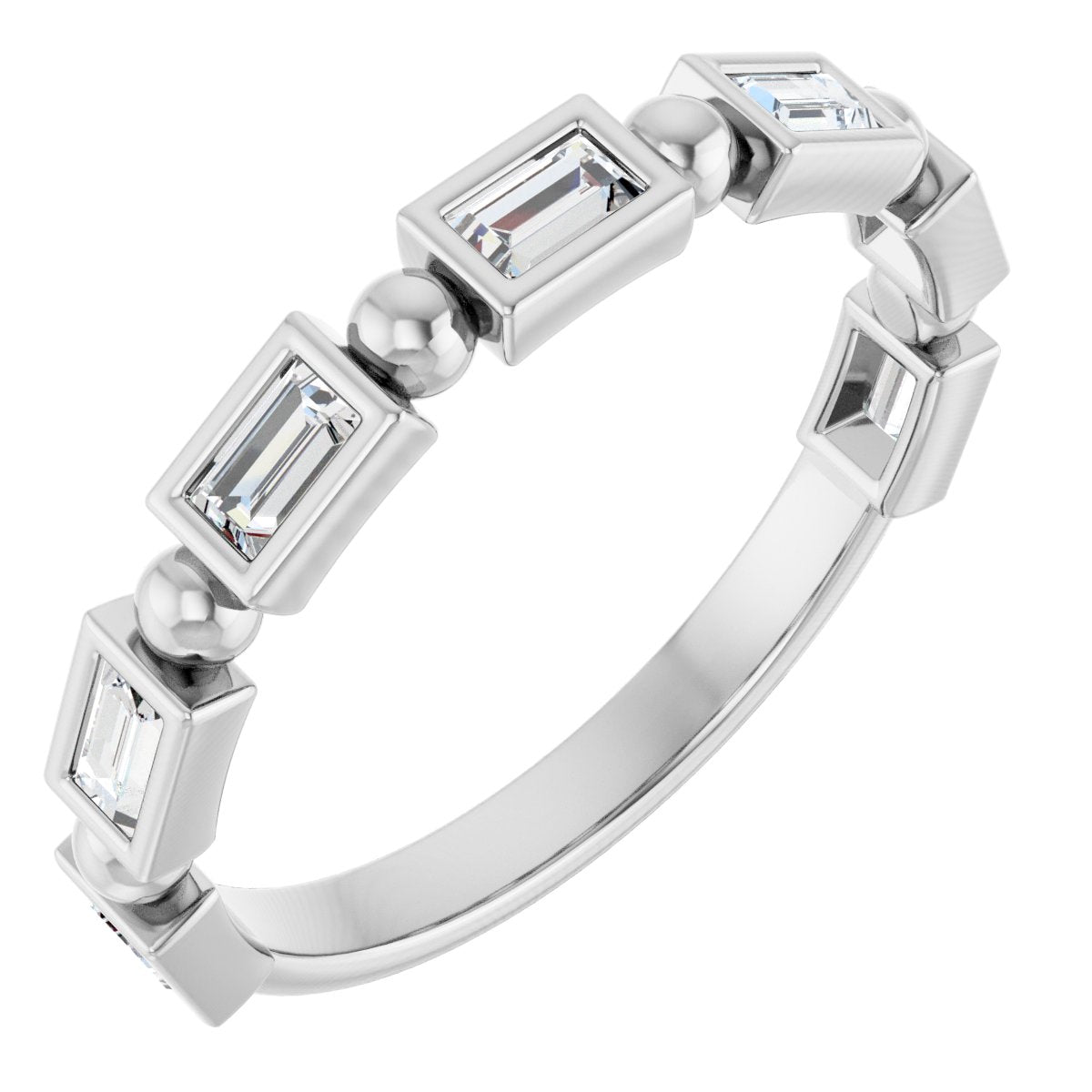 Anniversary Band  - Straight Baguette