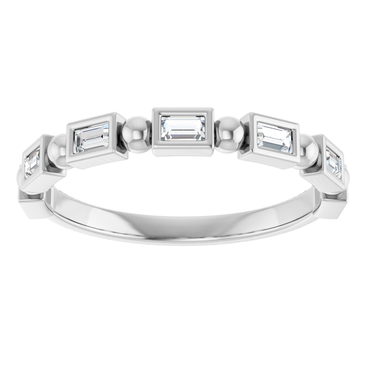 Anniversary Band  - Straight Baguette