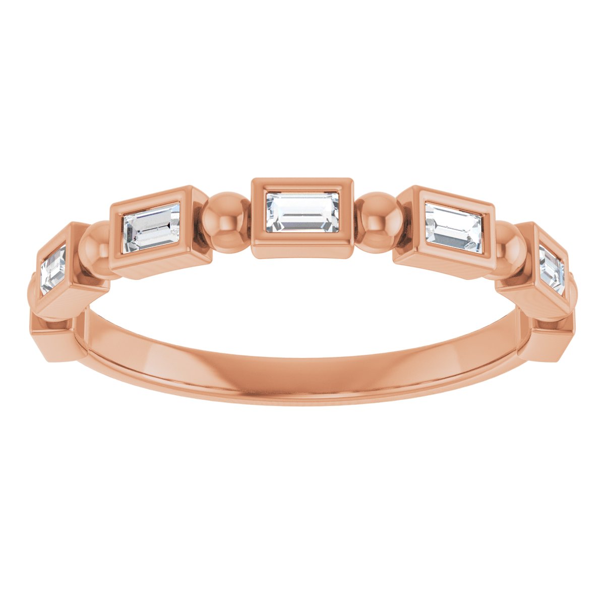 Anniversary Band  - Straight Baguette