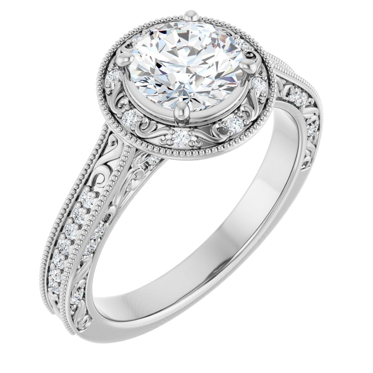 Halo-Style Engagement Ring