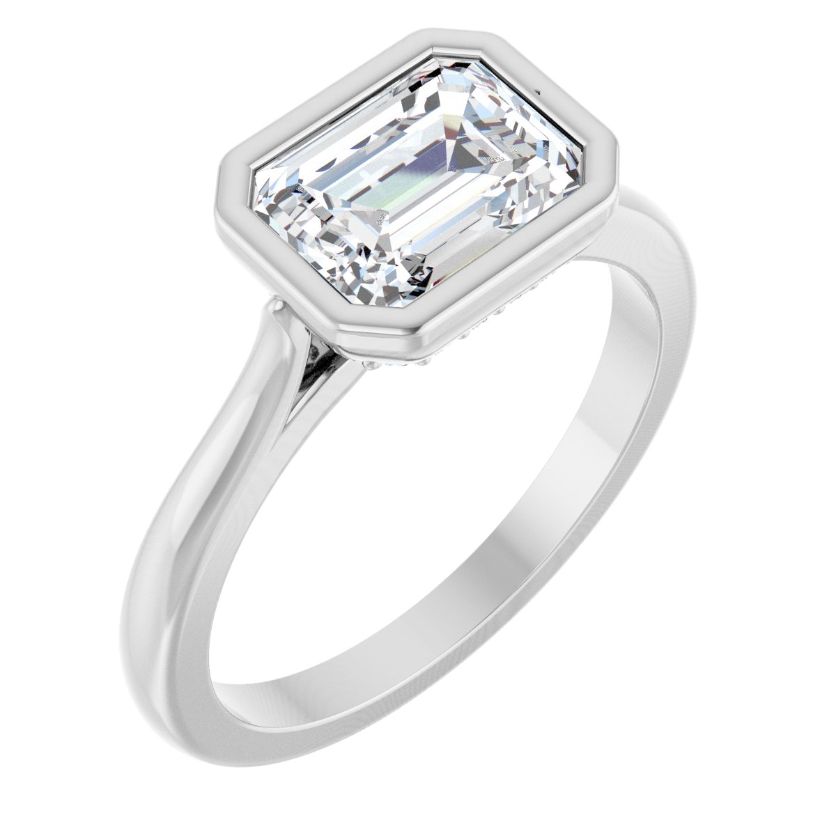 Bezel-Set Engagement Ring or Band