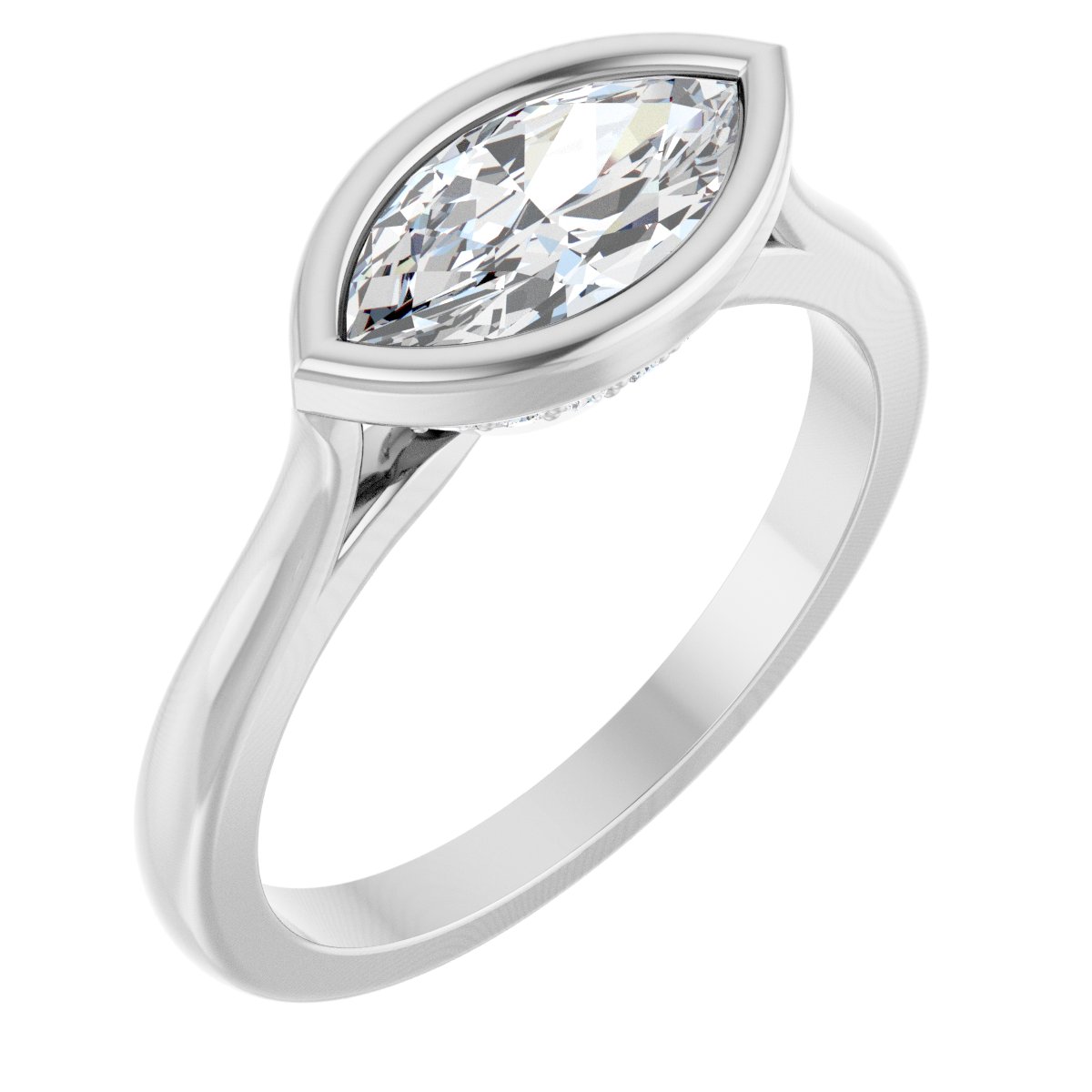 Bezel-Set Engagement Ring or Band