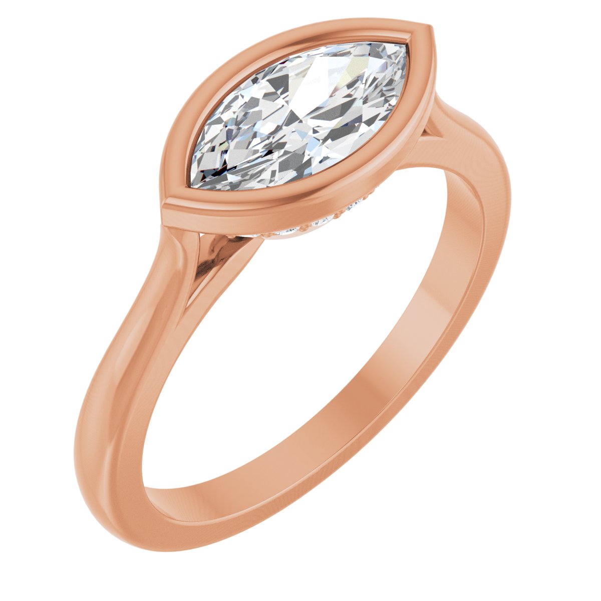 Bezel-Set Engagement Ring or Band