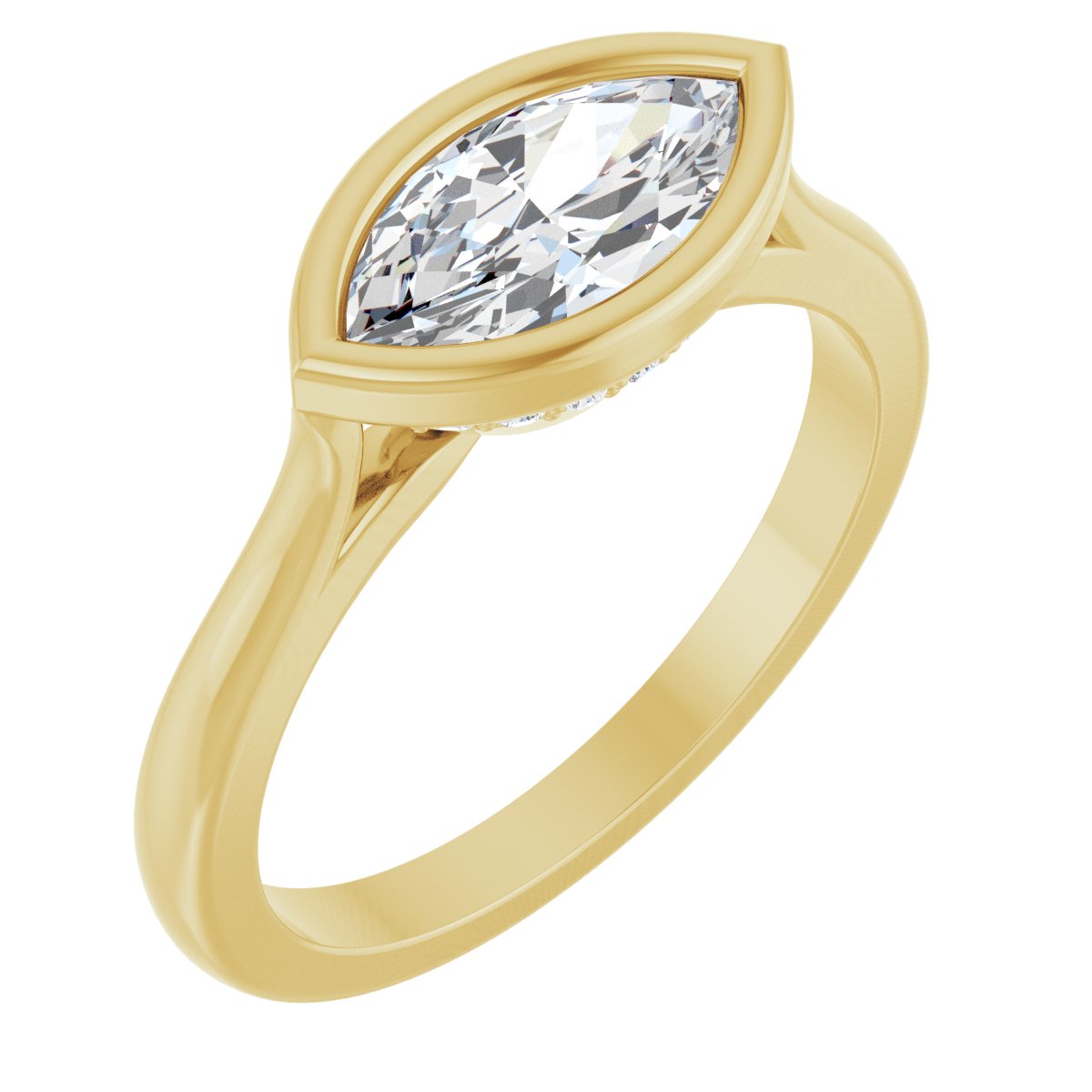 Bezel-Set Engagement Ring or Band