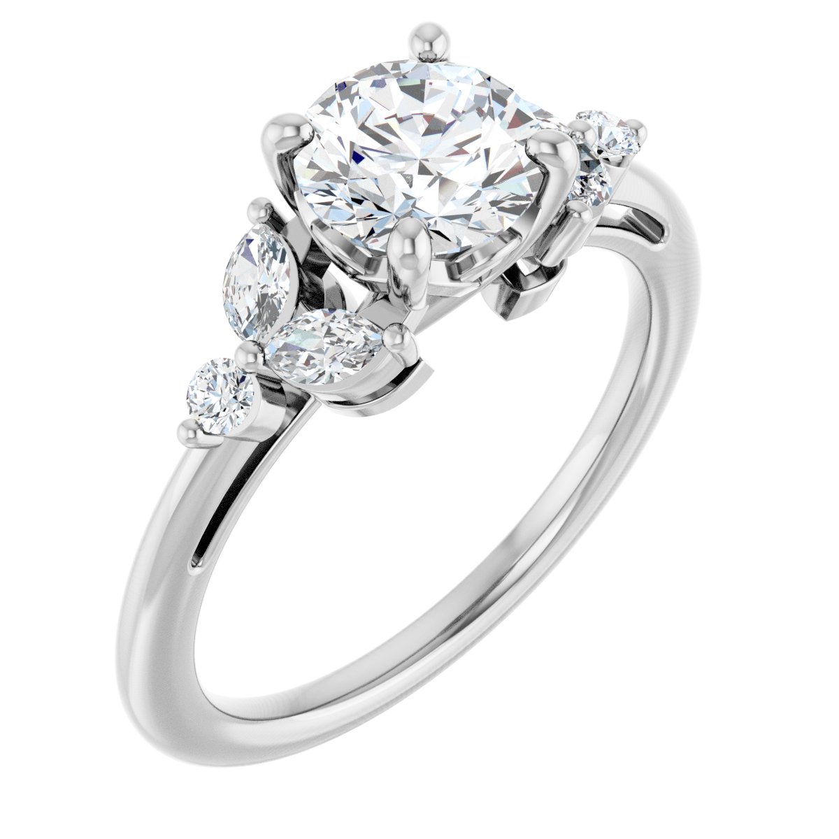 Accented Engagement Ring