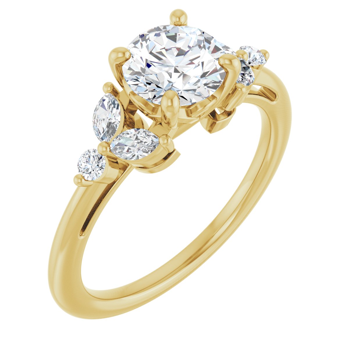 Accented Engagement Ring