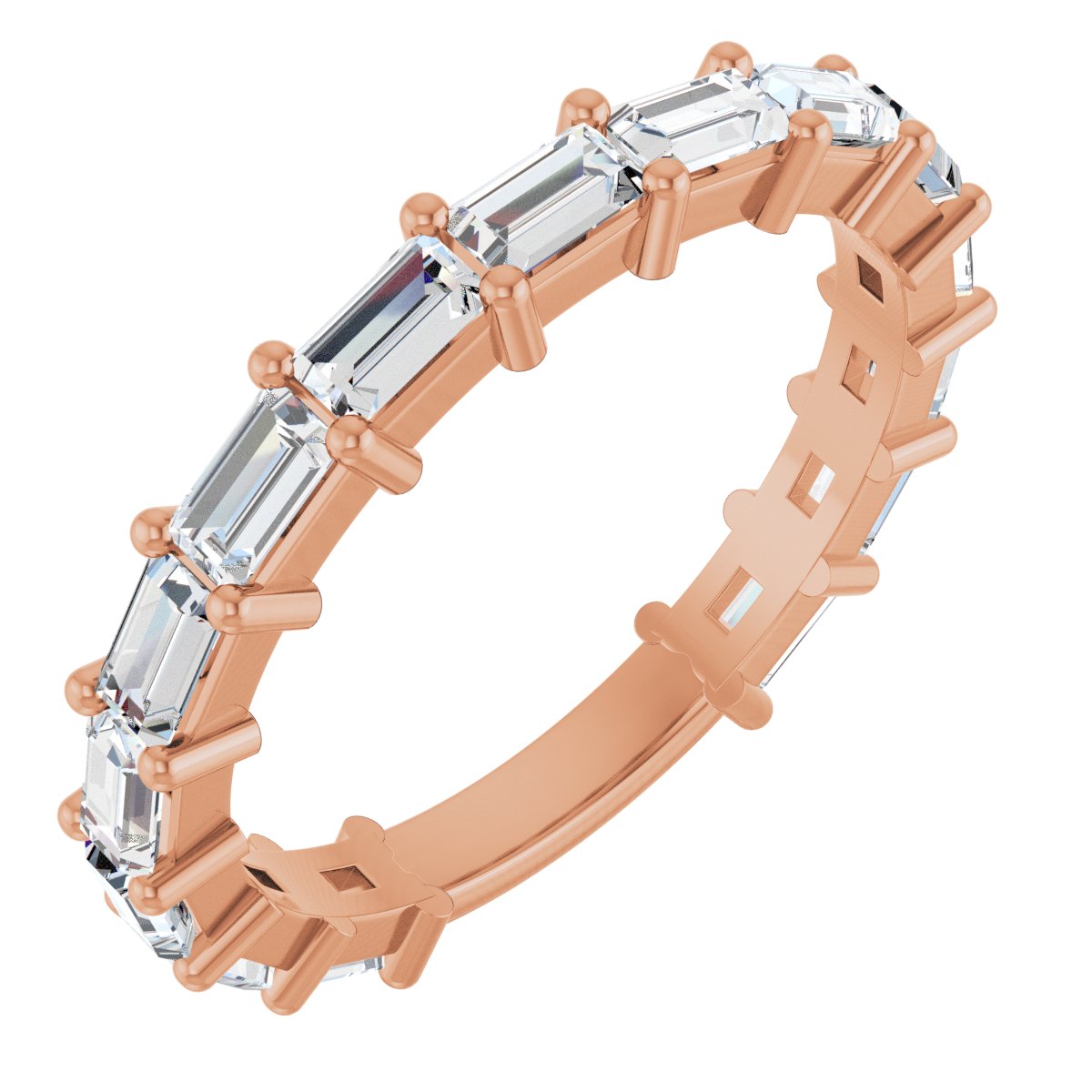 Anniversary Band  - Straight Baguette