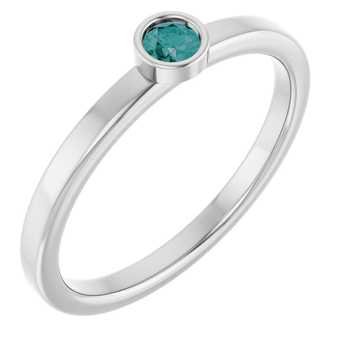 Bezel-Set Solitaire Ring -  Natural Alexandrite