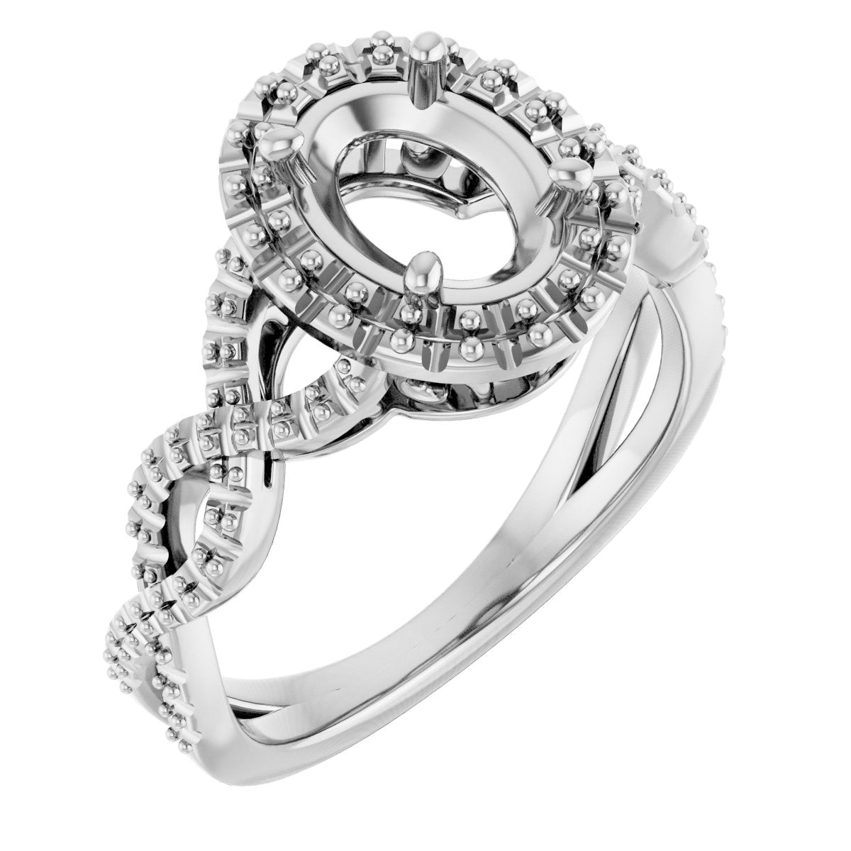 Halo-Style Infinity-Inspired Engagement Ring