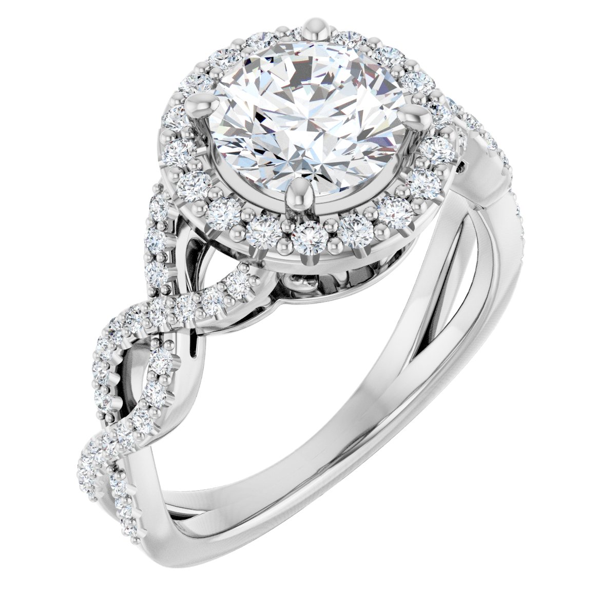 Halo-Style Infinity-Inspired Engagement Ring