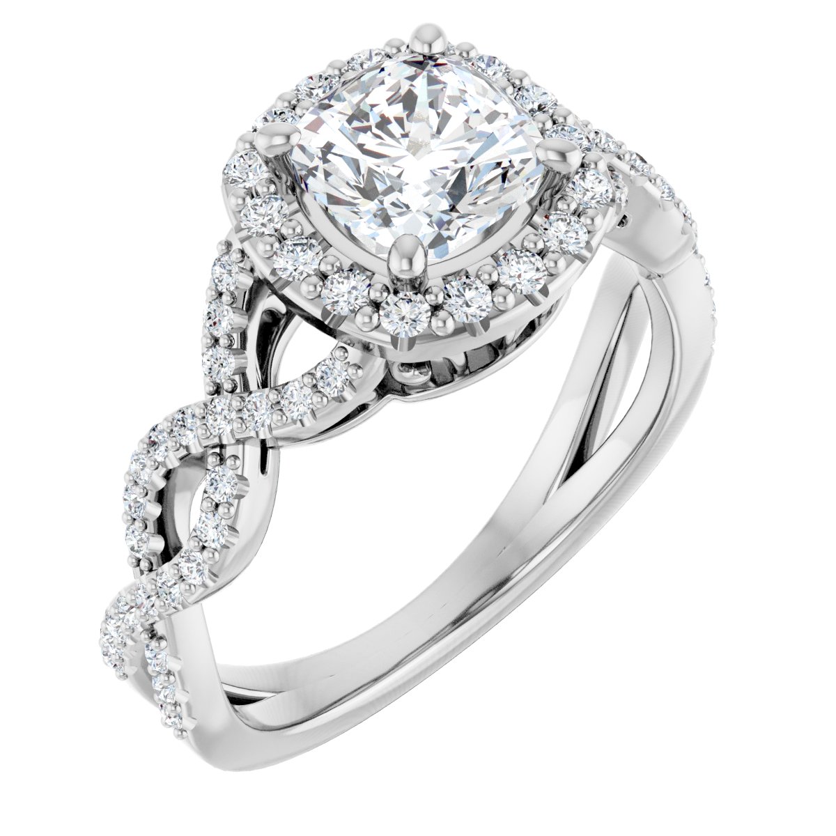 Halo-Style Infinity-Inspired Engagement Ring