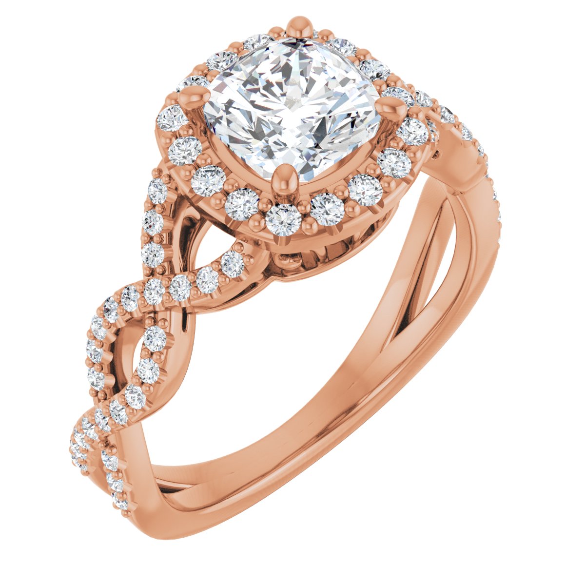 Halo-Style Infinity-Inspired Engagement Ring