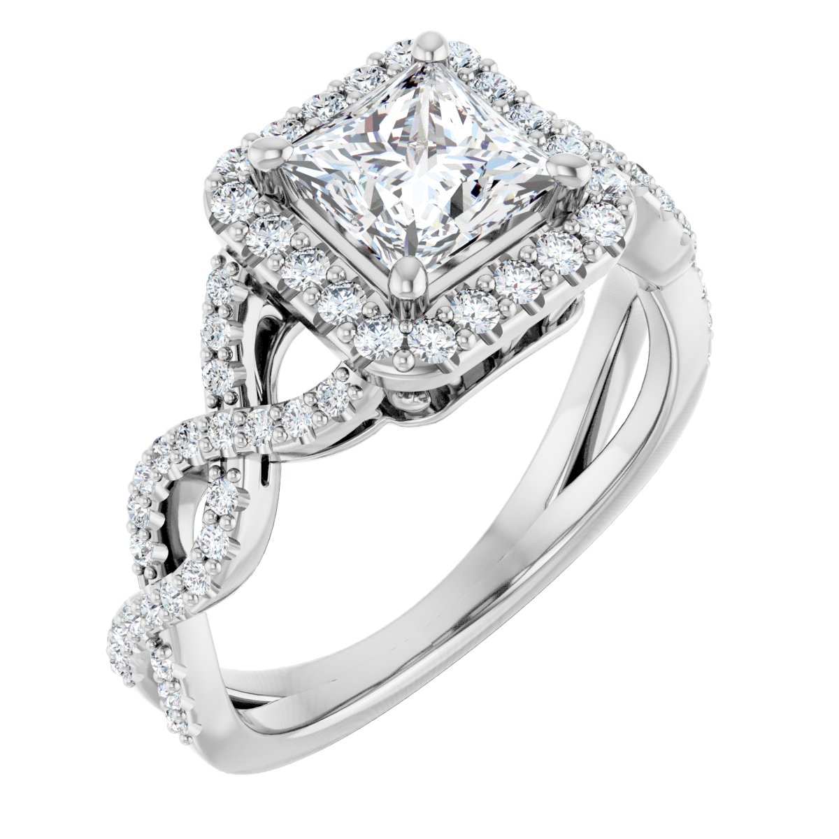 Halo-Style Infinity-Inspired Engagement Ring