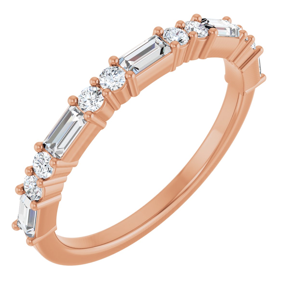 Anniversary Band  - Straight Baguette