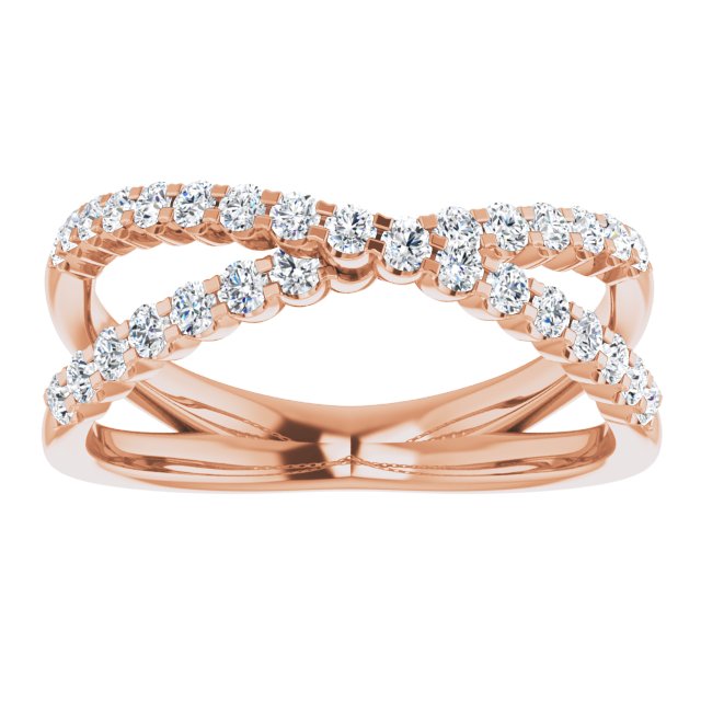 Accented Criss-Cross Ring