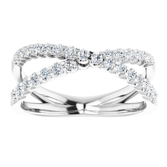 Accented Criss-Cross Ring