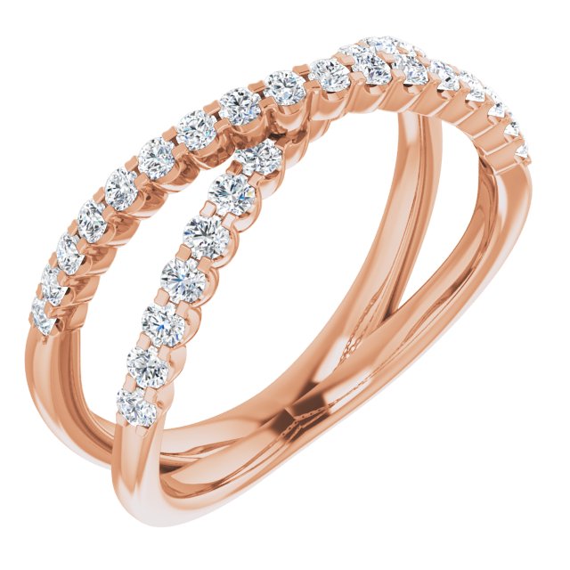 Accented Criss-Cross Ring