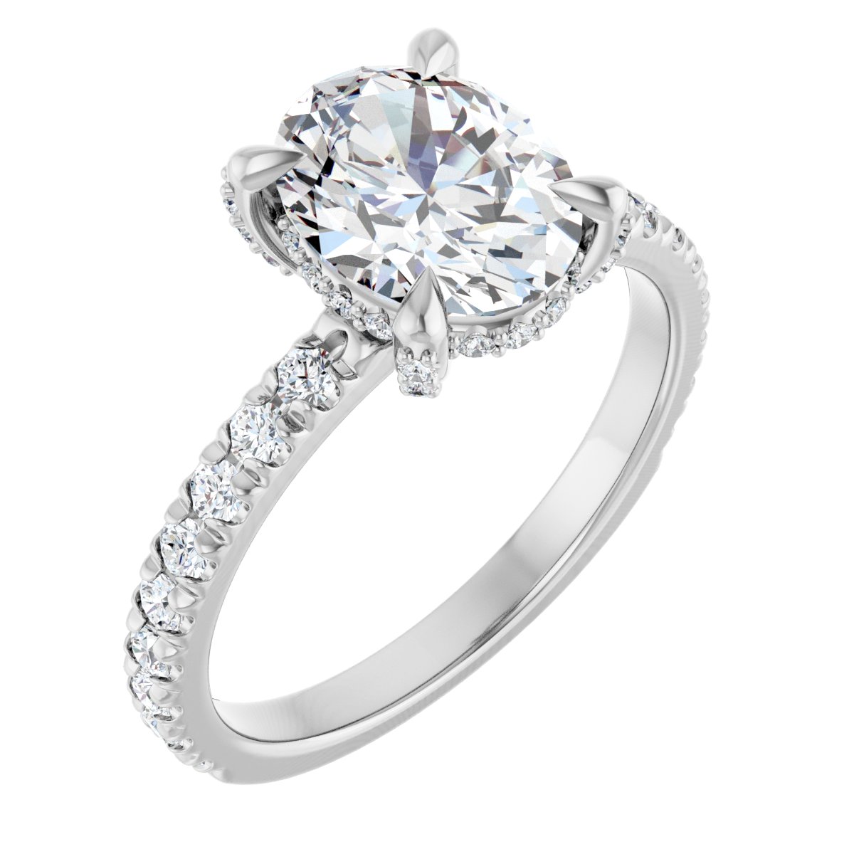 Hidden Halo-Style Engagement Ring