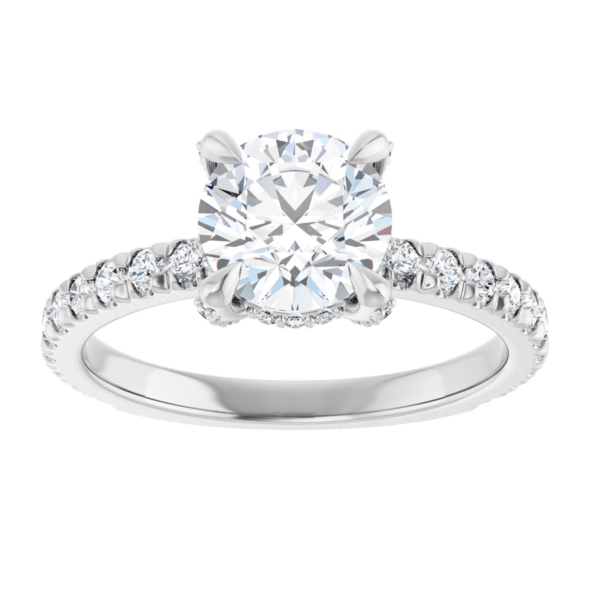 Hidden Halo-Style Engagement Ring
