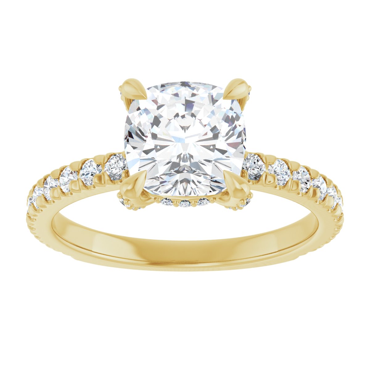 Hidden Halo-Style Engagement Ring