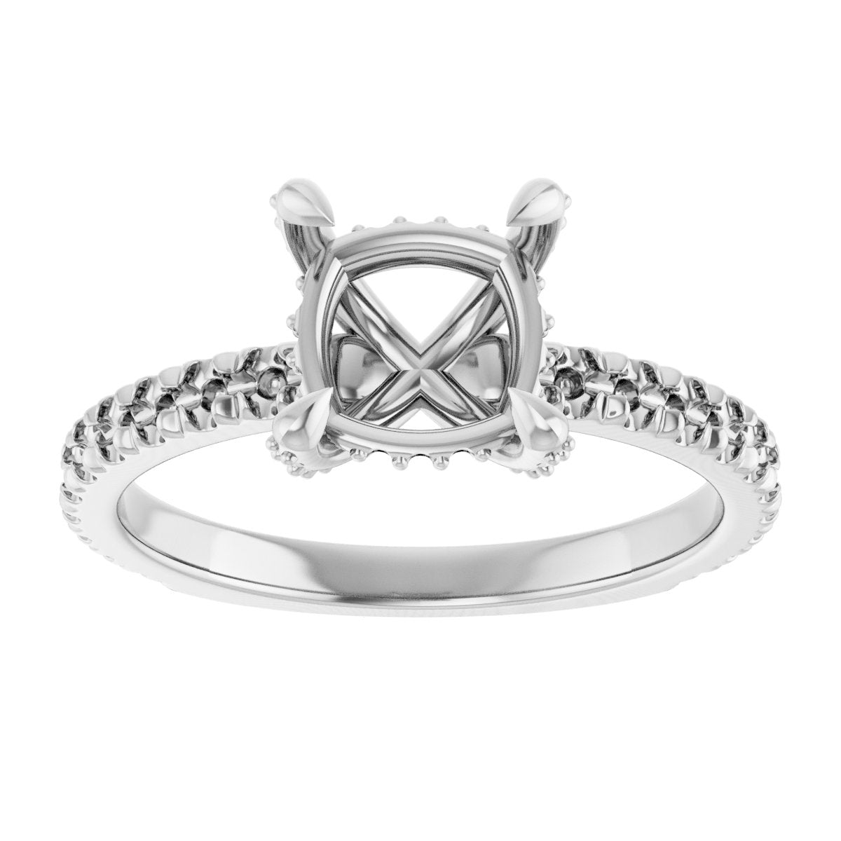 Hidden Halo-Style Engagement Ring