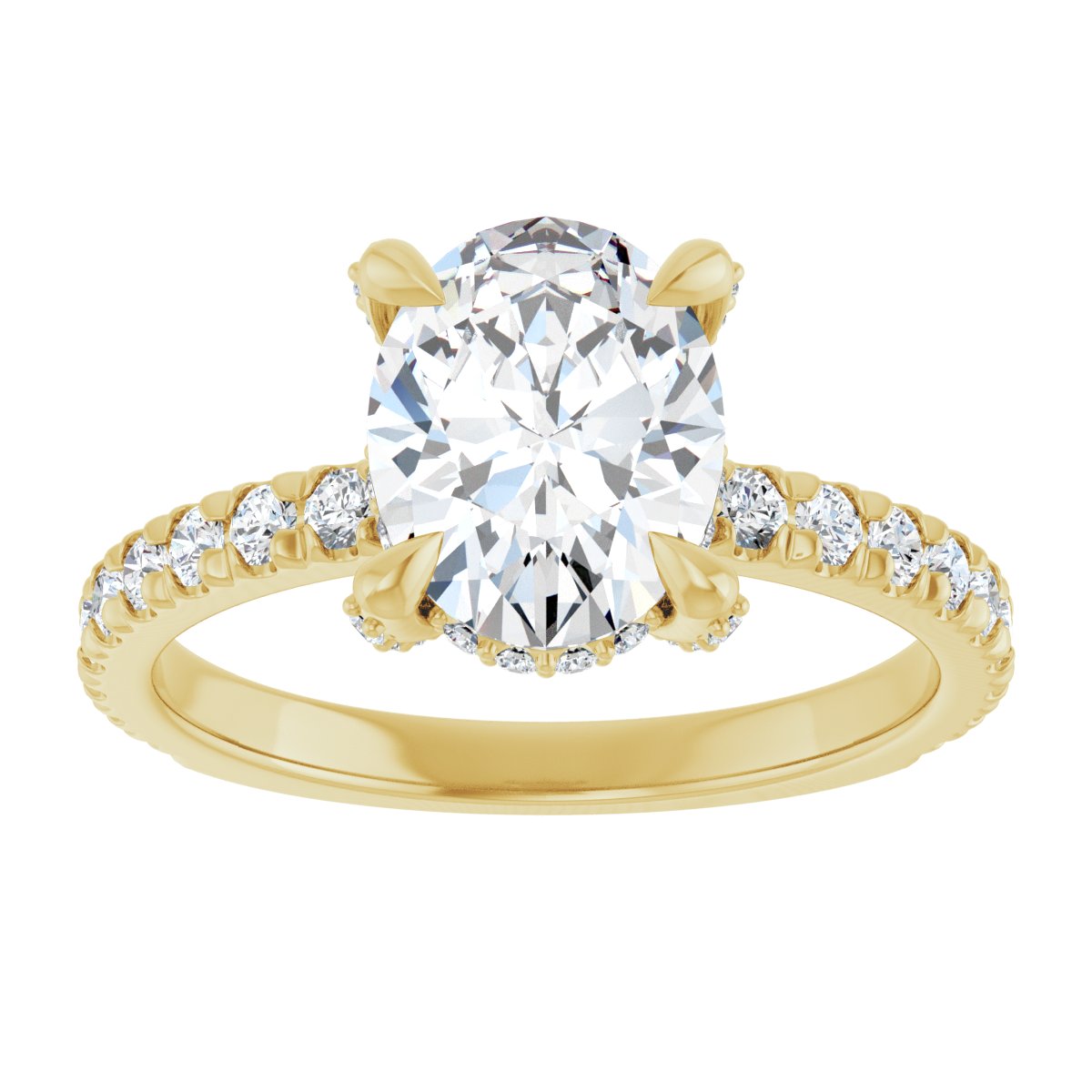 Hidden Halo-Style Engagement Ring