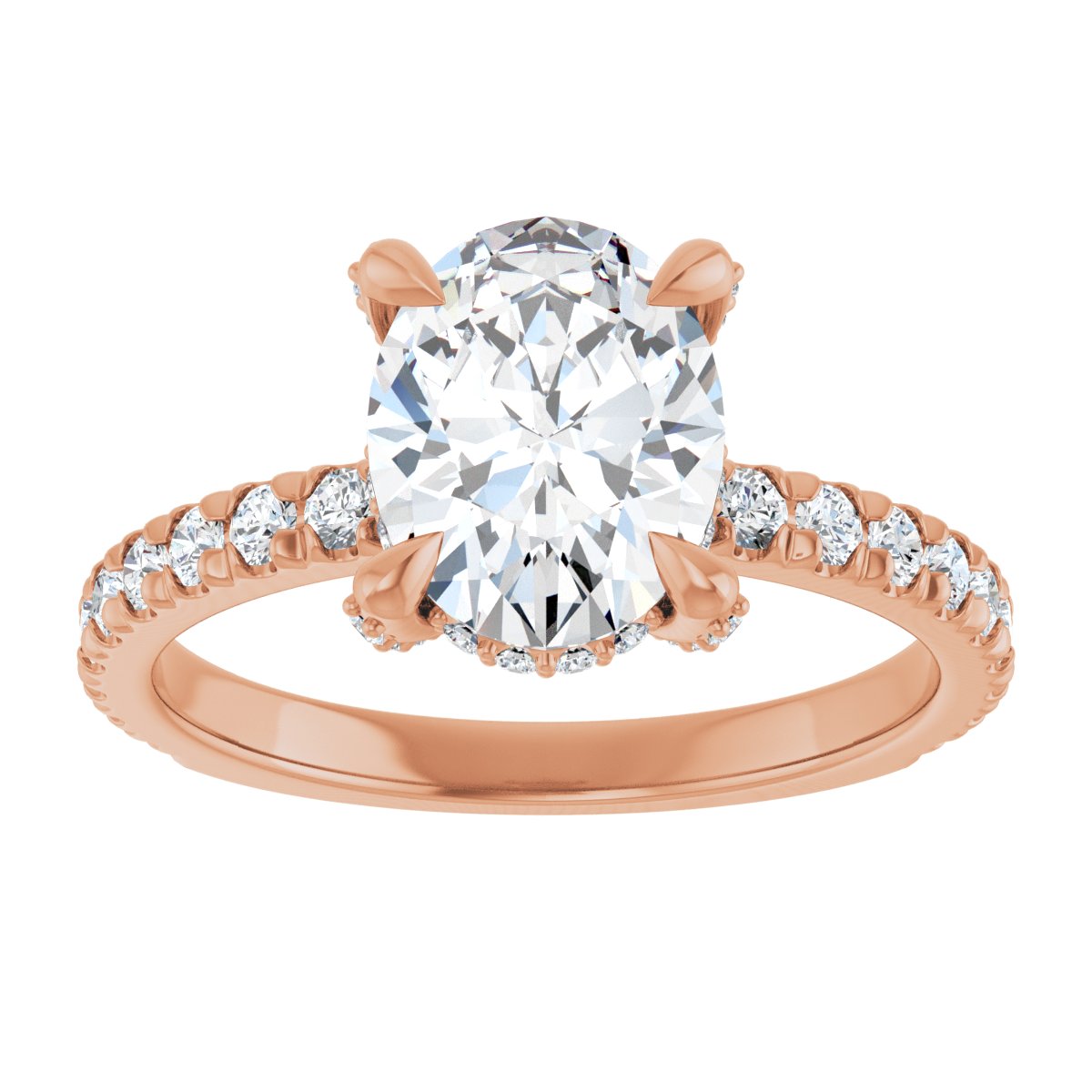 Hidden Halo-Style Engagement Ring