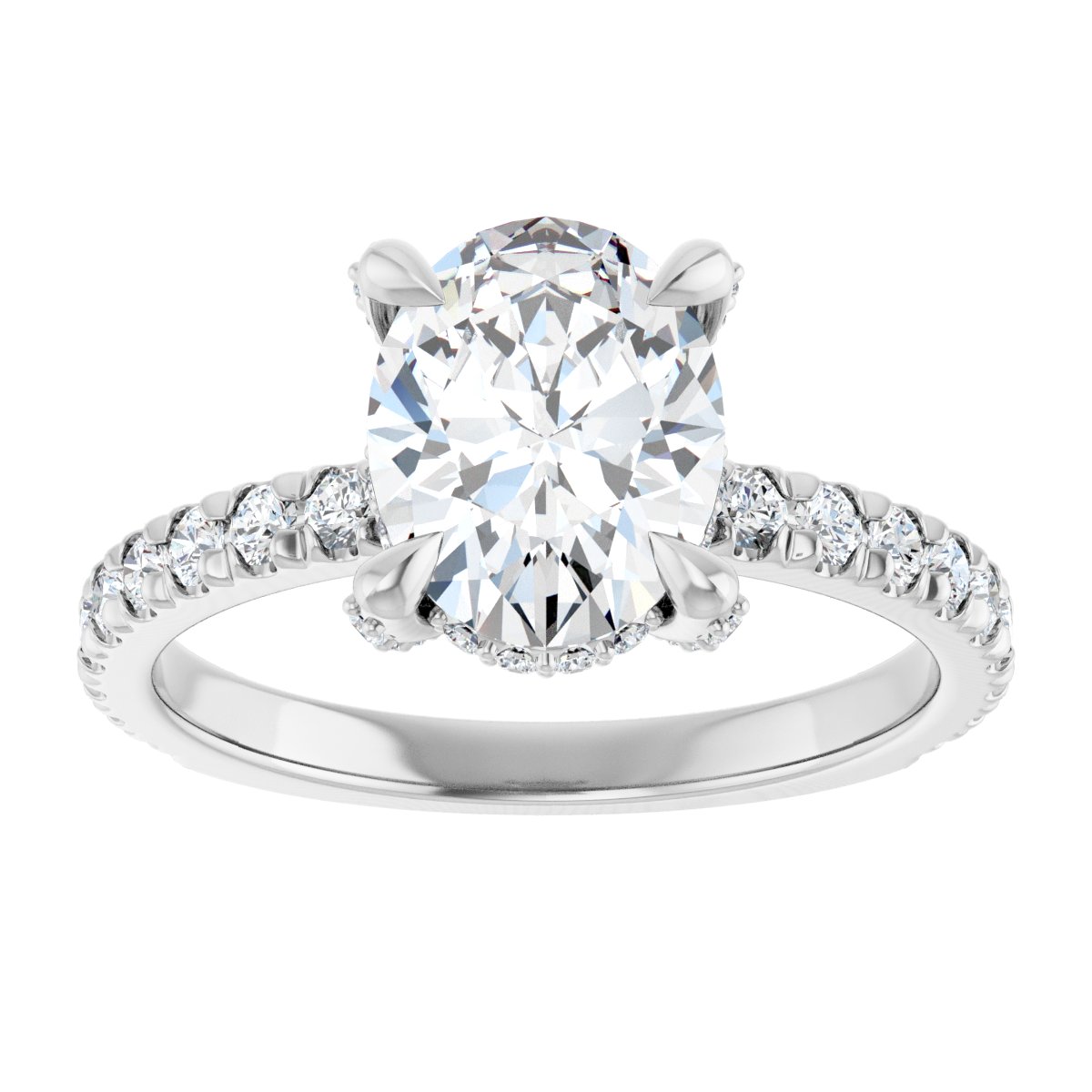 Hidden Halo-Style Engagement Ring