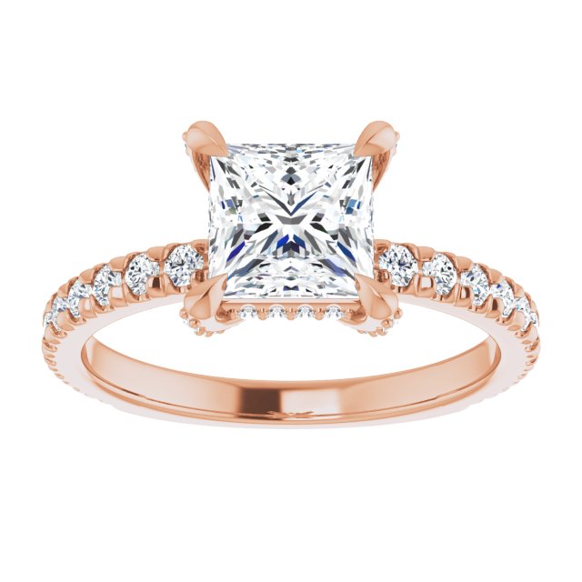 Hidden Halo-Style Engagement Ring