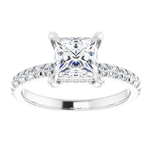 Hidden Halo-Style Engagement Ring