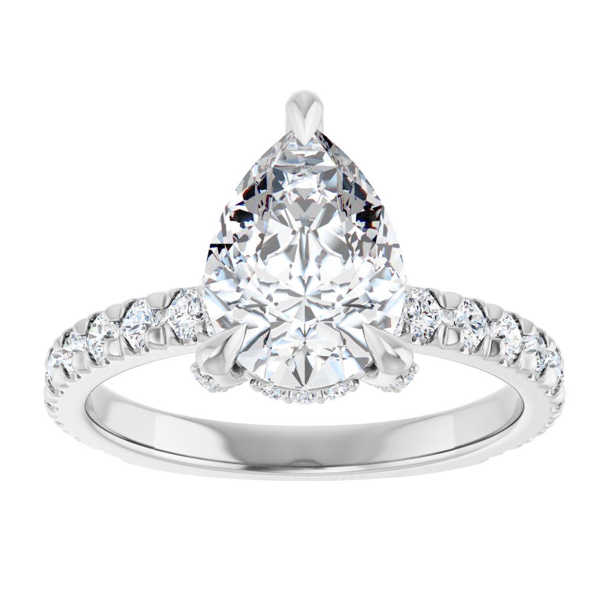 Hidden Halo-Style Engagement Ring