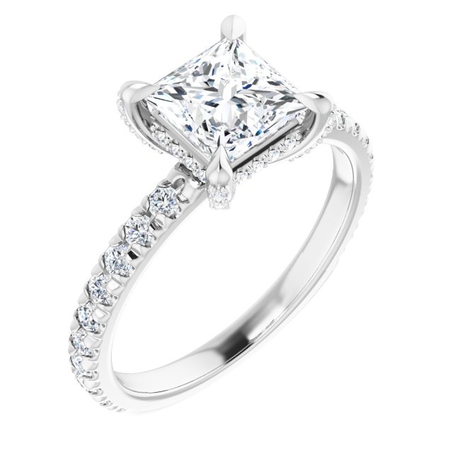 Hidden Halo-Style Engagement Ring